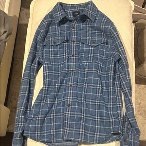 J. Crew Navy Plaid Long Sleeve Shirt